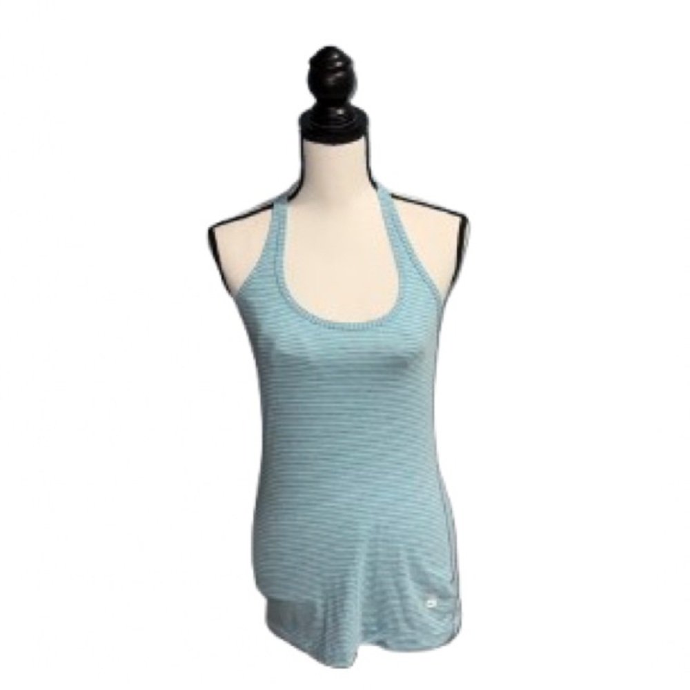 GAP Blue Fitted Sleeveless Halter Tank Top